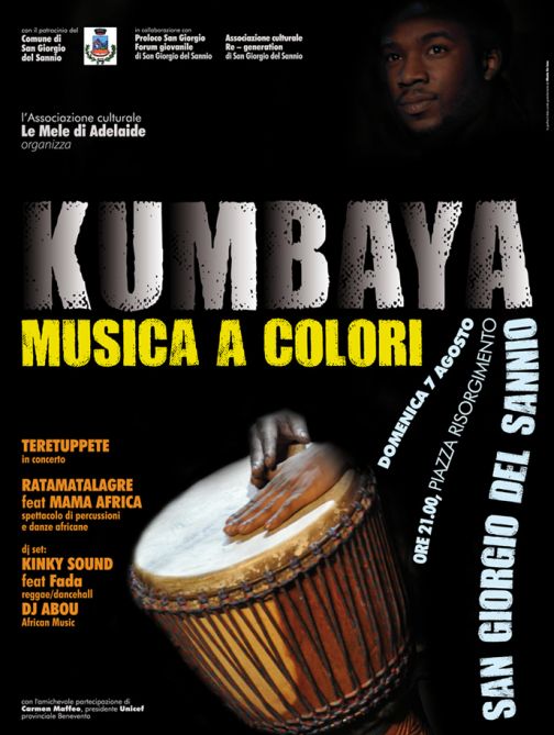‘Kumbaya: musica a colori’, il 7 agosto a San Giorgio del Sannio