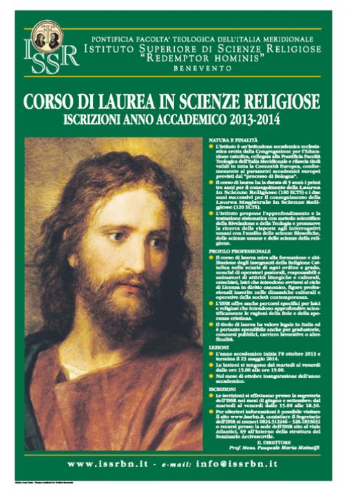Corso di Laurea in Scienze Religiose, aperte le iscrizioni